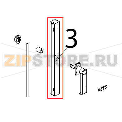 Colonnina laterale DX inox Unox XB 403G Colonnina laterale DX inox Unox XB 403GЗапчасть на деталировке под номером: 3