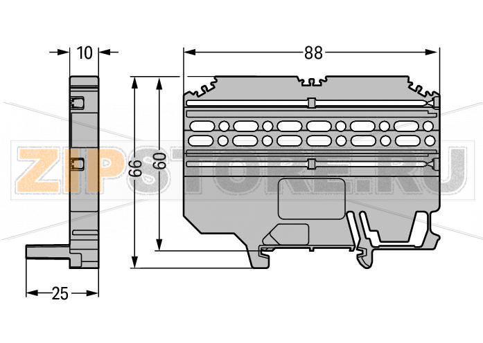 Мультимонтажный адаптер; для рейки DIN-35; шириной 25 мм; серые Wago 209-148 