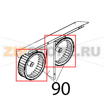 Ventole Ø: 196, H61, 38 pale, dado M8 Unox XB 403G Ventole Ø: 196, H61, 38 pale, dado M8 Unox XB 403GЗапчасть на деталировке под номером: 90