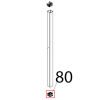 Tappo fulcro inferiore porta Unox XBC 804