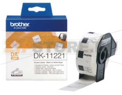 Самоклеящиеся бумажные этикетки Brother квадратные белые 23х23 мм (1000 шт.) 