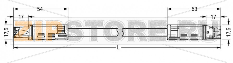 Кабель межблочный; Eca; розетка - штекер; 3-полюса; код. A; H05VV-F 3G 2,5 мм; 1 м; 2,50 mm; черные Wago 774-9993/007-101 For round conduits and ducts3- and 4-pole pre-assembled cables with 17.5 mm (0.0689 inch) outer diameter for easy plug & playPlug-in integration into the electrical installations of hollow-wall boxes via adapter, for example...