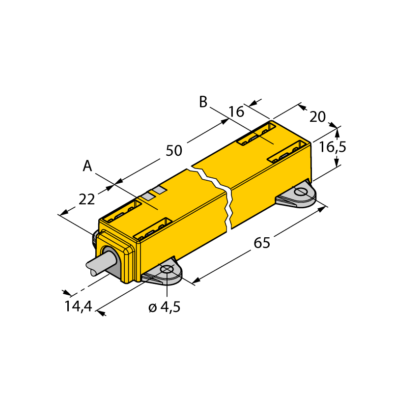 Индуктивный датчик линейного перемещения Turck LI50P1-Q17LM1-LIU5X2 
