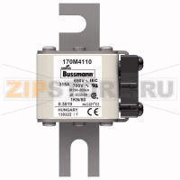 Предохранитель, 315 A, AC 690 В, 200 кА, DIN 1, 53x69x108 мм, aR, DIN, IEC Eaton FUSE 315A 690V