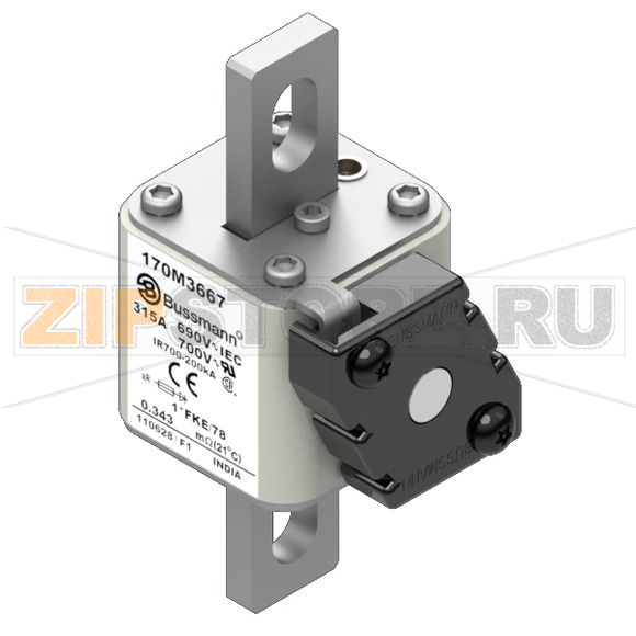 Предохранитель, 315 A, AC 690 В, 200 кА, size 1, 45x59x110 мм, aR, IEC UL Eaton FUSE 315A 690V 