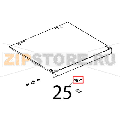 Controstaffa superiore inox Unox XBC 905 Controstaffa superiore inox Unox XBC 905Запчасть на деталировке под номером: 25