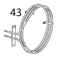 Resistenza circolare D=230, 3 spire Unox XFT 110