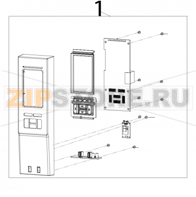 LCD Panel cover assy TSC MH641T LCD Panel cover assy TSC MH641TЗапчасть на деталировке под номером: 1