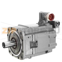 SIMOTICS S Синхронный двигатель 1FT7, M0=35Nm (100K) NN=4500rpm, PN=14.60kW water-cooled IMB 5 design (IM V1, IM V3) Flange 1 (1FT6 compatible) Power connector rotatable, Absolute en coder, Single-turn 24-bit (encoder AS24DQI) smooth shaft, without holdin