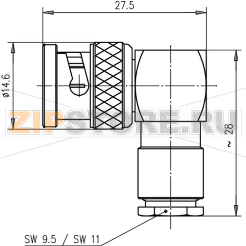 Разъем BNC, 75 Ом, 1 шт Telegärtner J01002A1217 
