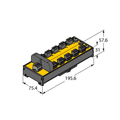 Коробка распределительная, 10 каналов Turck JRBS-40DC-10RV 