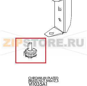 Chromium plated drass nut M6x12,5 Unox XVC 305 Chromium plated drass nut Unox XVC 305Запчасть на деталировке под номером: 61Название запчасти на английском языке: Chromium plated drass nut Unox XVC 305