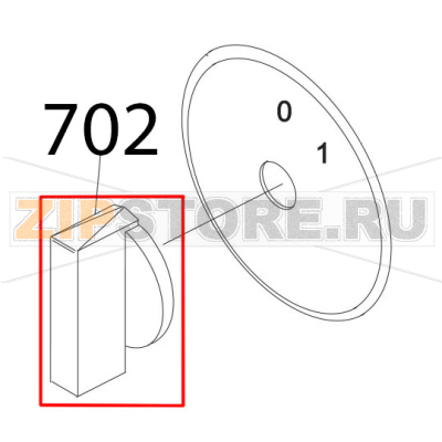 Manopola interruttore bremas Sirman Palladio 300 Manopola interruttore bremas Sirman Palladio 300Запчасть на деталировке под номером: 702