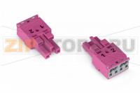 Разъем; 2-пол.; Код. B; 4,00 mm; розовые Wago 770-282/080-000