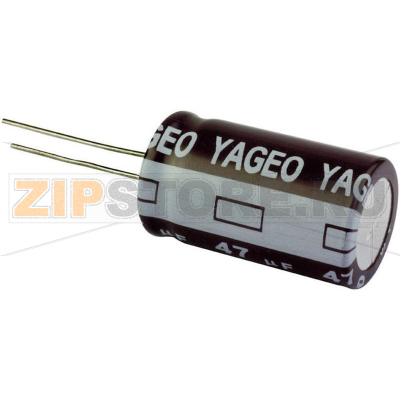 Конденсатор электролитический, радиальный, 3.5 мм, 47 мкФ, 63 В, 20 %, 8x11 мм Yageo SE063M0047B3F-0811 