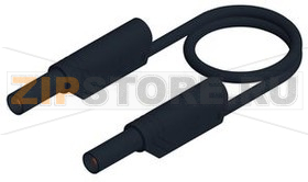 Провод тестовый 1 м, черный Hirschmann MLS SIL WS 100/1 BLACK 