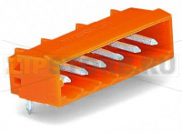 MCS MIDI Classic Вилка THT; 1.0 x 1.0 mm solder pin; угловые; Шаг контактов 5,08 мм; 11-пол.; оранжевые Wago 231-541/001-000