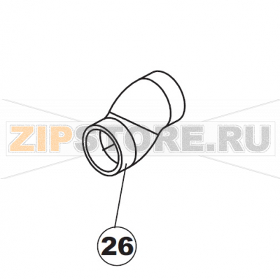Manchon Refoulement Rinçage Apach AC800           Manchon Refoulement Rinçage Apach AC800Запчасть на сборочном чертеже под номером: 26Название запчасти Apach на итальянском языке: Manchon Refoulement Rinçage Apach AC800