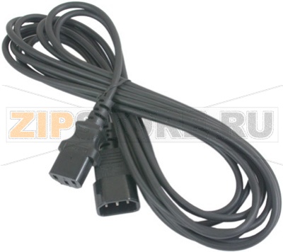 Hyperline PWC-IEC13-IEC14-5.0-BK Кабель питания монитор-компьютер IEC 320 C13 - IEC 320 C14 (3x1.00), 10A, прямая вилка, 5 м 