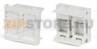 Hyperline SIP2-2K-M45-45 Вставка 45x45 (аналог Mosaic) для 2х модулей формата Keystone Jack, со шторками