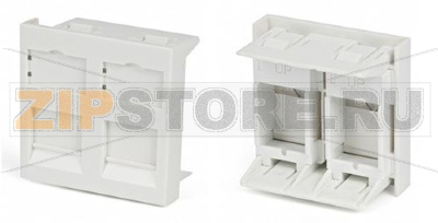 Hyperline SIP2-2K-M45-45 Вставка 45x45 (аналог Mosaic) для 2х модулей формата Keystone Jack, со шторками 