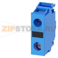 Опорная клемма, цвет: синий, винтовой зажим, для монтажа на полу Siemens 3SU1400-2DA50-1AA0
