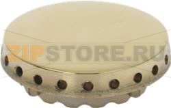 BURNER CAP PERFORATED BRASS POLISHED 