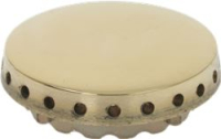 BURNER CAP PERFORATED BRASS POLISHED