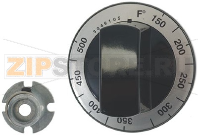 BLACK KNOB ø 62 mm 150-500°F 