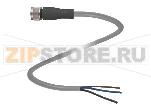 Кабель датчика-исполнительного устройства Female connector V11-G-5M-PVC Pepperl+Fuchs Описание оборудованияFemale cordset, M12, 3-pin, PVC cable