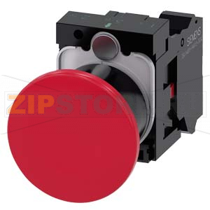 ГРИБОВИДНАЯ КНОПКА, 22MM, КРУГЛАЯ, ПЛАСТИК, КРАСНАЯ, 40MM, С ФИКСАЦИЕЙ, ДЕБЛОКИРОВКА ВЫТЯГИВАНИЕМ, С ДЕРЖАТЕЛЕМ, 1NC,  ПРУЖИННЫЕ КЛЕММЫ, С ГРАВИРОВКОЙ ЛАЗЕРОМ, UPPER AND LOWER CASE, START OF LINE ALWAYS UPPER CASE Siemens 3SU1100-1BA20-3CA0-Z&amp;nbsp;Y10 