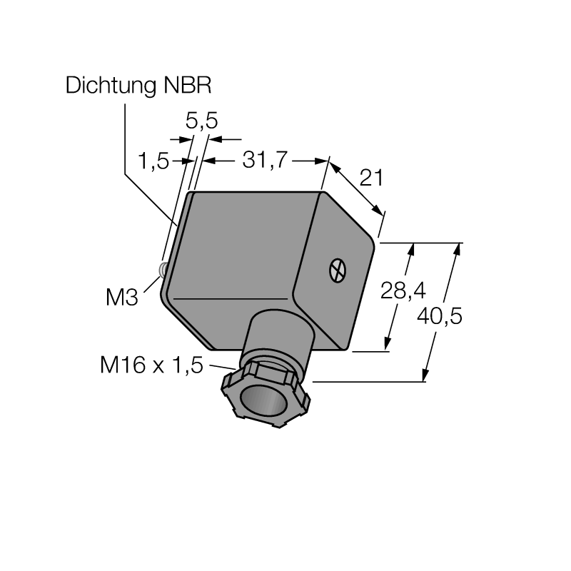 Разъем разборный Turck VC-IC21-0.220-K 
