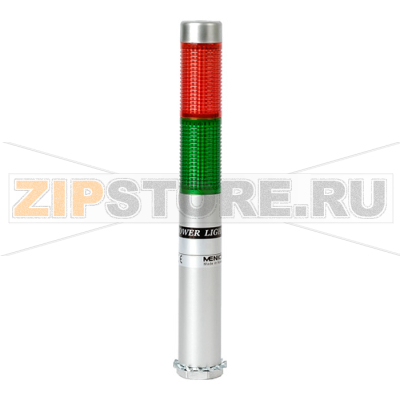 Колонна сигнальная c СИД модулем, светодиодная, алюминиевая, компактная, Ø: 25 мм, режим работы: постоянное/мигающее свечение Autonics PLDM-201-RG 