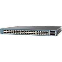 Коммутатор 1150 Вт, 48xGE (PoE), 2x10GE (X2), IP Services Cisco WS-C3560E-48PD-EF