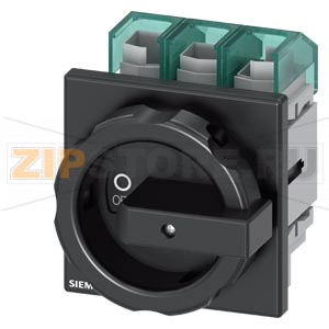 SENTRON, Molded case switch 3LD5 UL, Main switch, 3-pole, certified according to UL489 UL60947-4-1 and IEC60947-3, UL: 60A, SCCR 50kA at 480VAC, Operating power at 480VAC 3-phase: 40hp, IEC: 63A, Operating power at AC-23A at 400V: 30kW, front-mounted, rot 