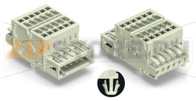 MCS MINI 2-conductor combi strip; 100% защита от неправильного подсоединения; Монтажные ножки; Фиксирующий рычаг; 1,5; Шаг контактов 3,5 мм; 7-пол.; 1,50 mm?; светло-серые Wago 734-367/008-000 