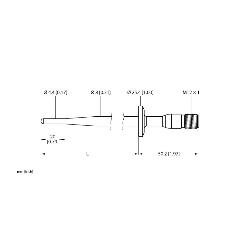 Датчик температуры Turck TP-504A-TRI3/4-H1141-L100 