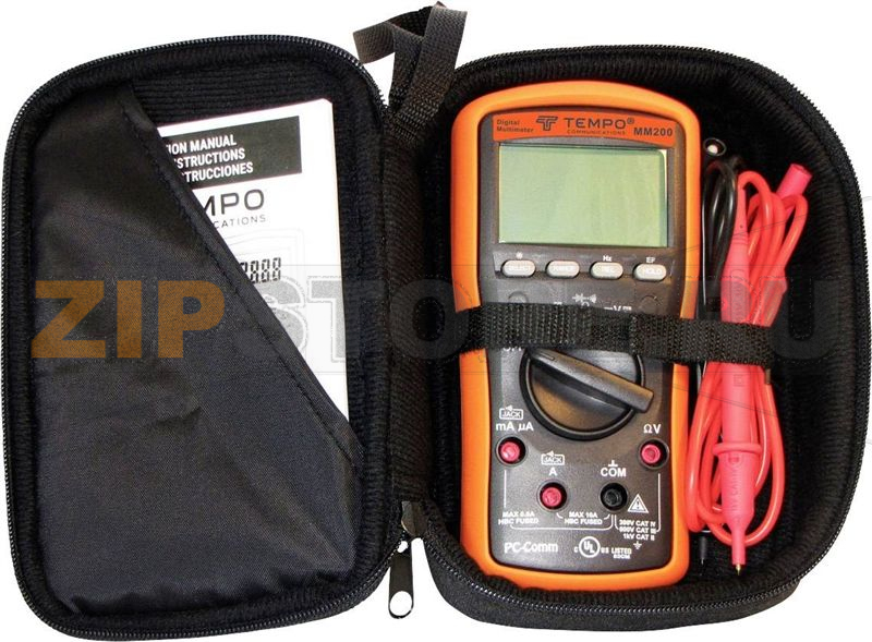 Мультиметр цифровой, CAT IV 300 В, 6000 точек Tempo Communications MM200 