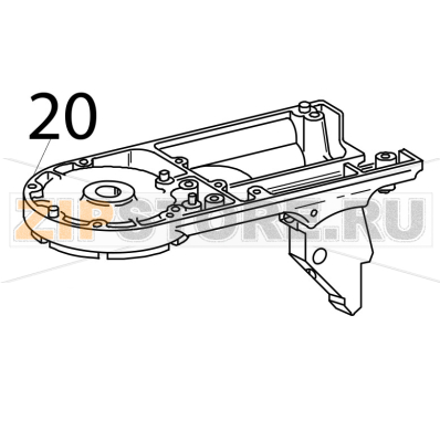 Lower gear case KitchenAid 5K45SSEWH Lower gear case KitchenAid 5K45SSEWHЗапчасть на деталировке под номером: 20
