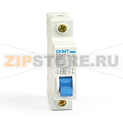 Выключатель автоматический 63 А, 4.5 кА, 1 полюс Chint DZ47-60 