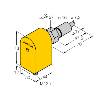 Датчик потока погружного типа с оценочной электроникой Turck FCS-HA4P-AP8X-H1141 