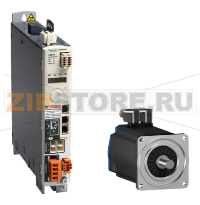 Двигатель, фланец: 100 мм, 5.5 Нм, IP65, с тормозом, со шпонкой Schneider Electric BSH1002T31F2A 