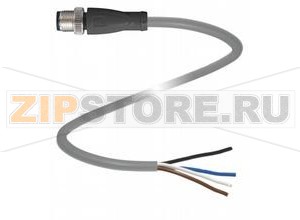 Кабель датчика-исполнительного устройства Cable connector V1S-G-15M-PVC Pepperl+Fuchs Описание оборудованияMale cordset, M12