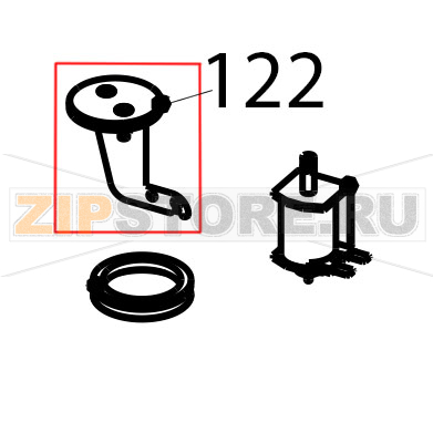 Ovens suction cap control &quot;D&quot; Tecnoinox EFB10DSL Ovens suction cap control "D" Tecnoinox EFB10DSLЗапчасть на деталировке под номером: 122