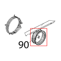Ventola 200x61, mozzo Ø: 10, alb. M8, 40 pale Unox XV 703G