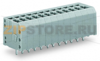 Клемма на печатную плату; 1,5; Шаг контактов 3,5 мм; 8-пол.; CAGE CLAMP®; 1,50 mm; серые Wago 739-308