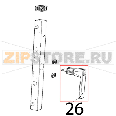 ChefTop and BakerTop handle haft Unox XVC 205E ChefTop and BakerTop handle haft Unox XVC 205EЗапчасть на деталировке под номером: 26