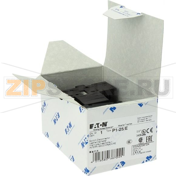 Переключатель вкл/выкл, P1, 25 A, монтаж, 3-полюсн Eaton P1-25/E 