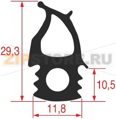 УПЛОТНИТЕЛЬ ДВЕРЦЫ ПЕЧИ  1470X480 MM 