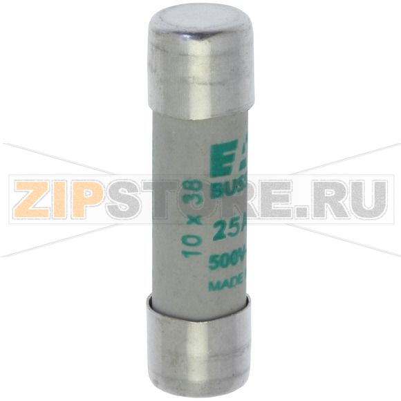 Предохранитель, 25 A, AC 400 В, 120 кА, 10x38 мм, aM, IEC Eaton CYLINDRICAL FUSE 10x38 25A AM 4 